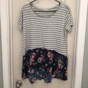 High low flowy shirt